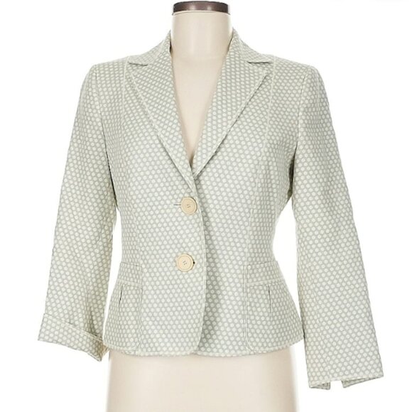 Akris Punto Tailored Blazer - US 6, Cotton, Polka-Dot - Picture 1 of 6